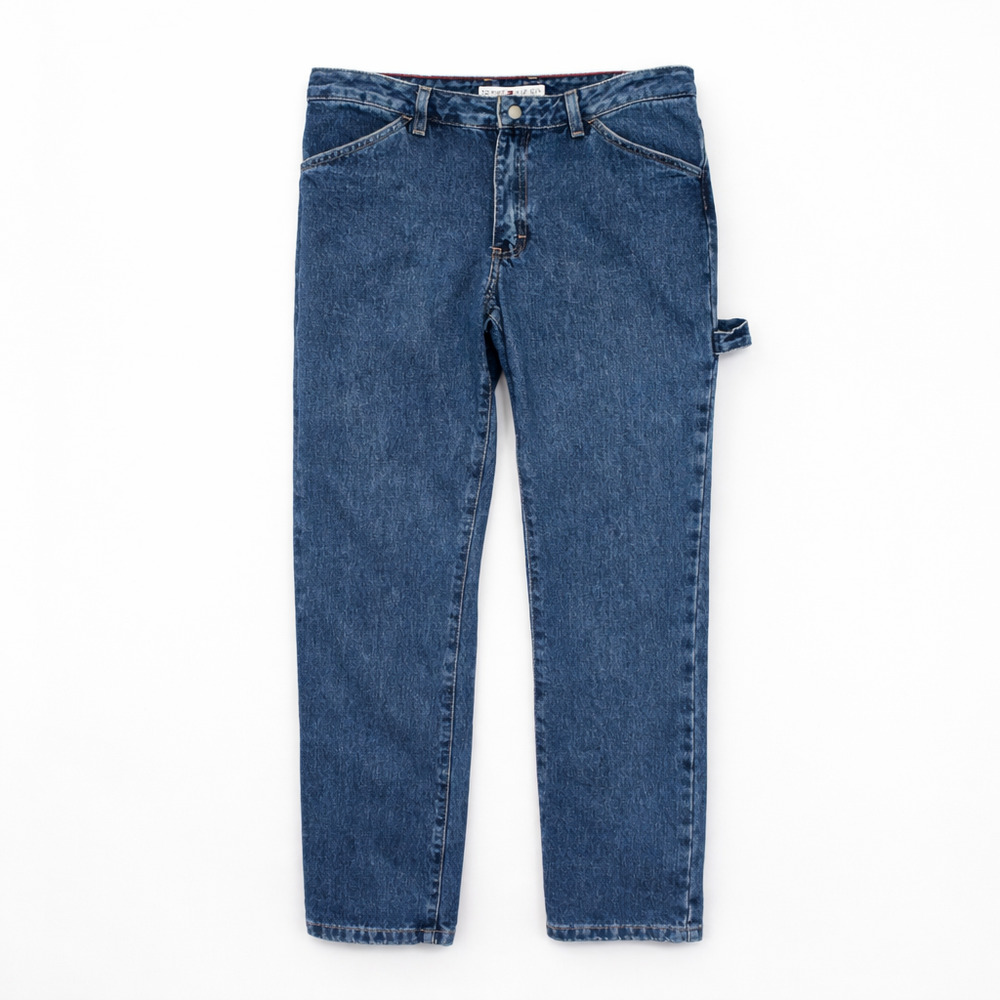 Vintage Tommy Hilfiger Jeans Womens Size 6 Blue Newest Slim Painter Retro Y2K